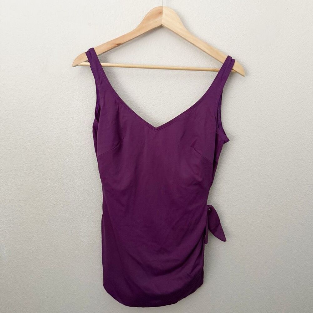ROXANNE | Skirt Swimsuit Orchid Purple Bra Size‎ Tie Size Ruched | Size 16, 40D